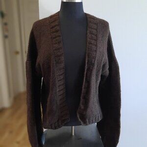 Brown Wool Chunkyl Fall Cardigan